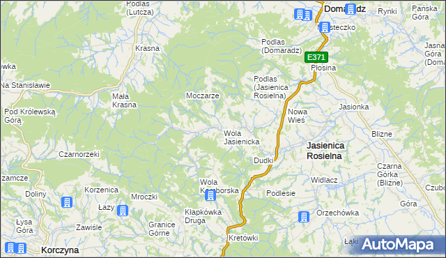 mapa Wola Jasienicka, Wola Jasienicka na mapie Targeo