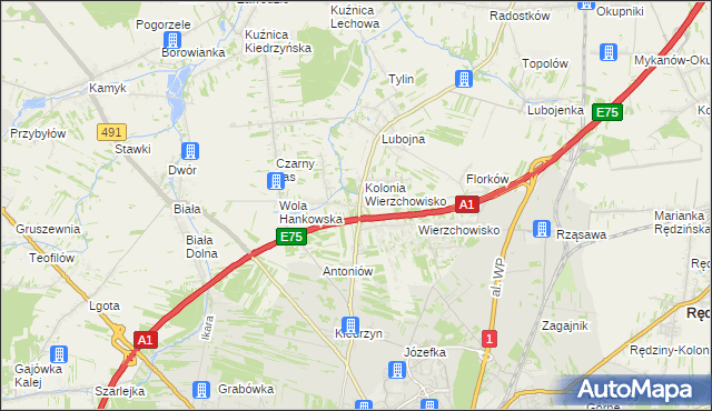 mapa Wola Kiedrzyńska, Wola Kiedrzyńska na mapie Targeo