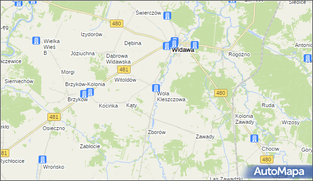 mapa Wola Kleszczowa, Wola Kleszczowa na mapie Targeo