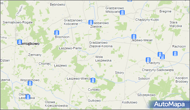 mapa Wola Łaszewska, Wola Łaszewska na mapie Targeo