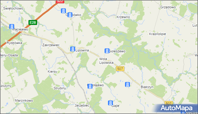 mapa Wola Lipowska, Wola Lipowska na mapie Targeo