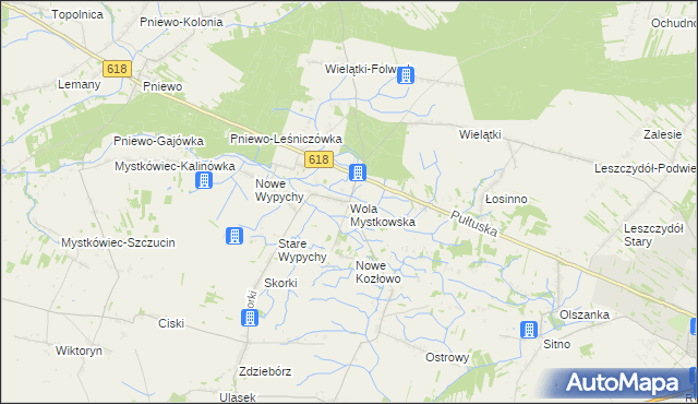 mapa Wola Mystkowska, Wola Mystkowska na mapie Targeo