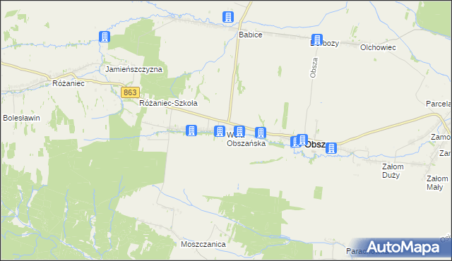 mapa Wola Obszańska, Wola Obszańska na mapie Targeo