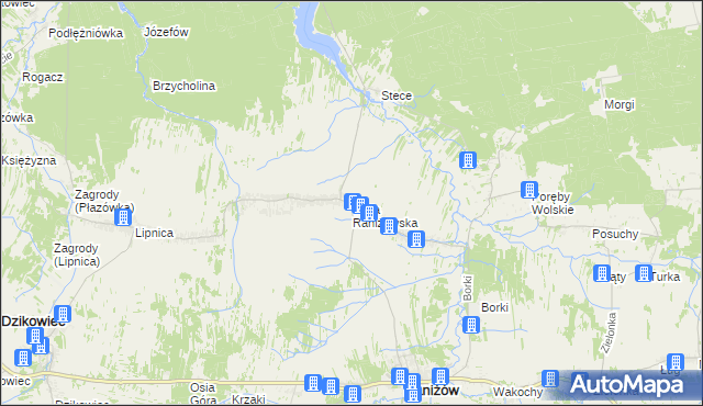 mapa Wola Raniżowska, Wola Raniżowska na mapie Targeo