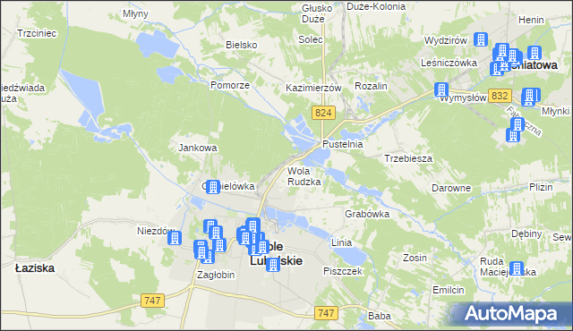 mapa Wola Rudzka, Wola Rudzka na mapie Targeo