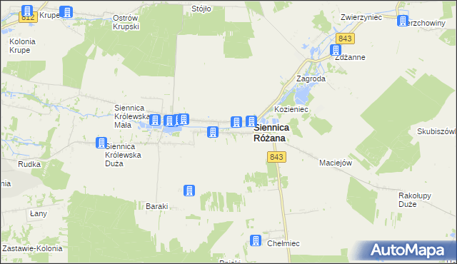 mapa Wola Siennicka, Wola Siennicka na mapie Targeo