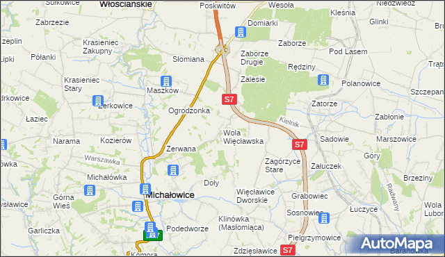 mapa Wola Więcławska, Wola Więcławska na mapie Targeo