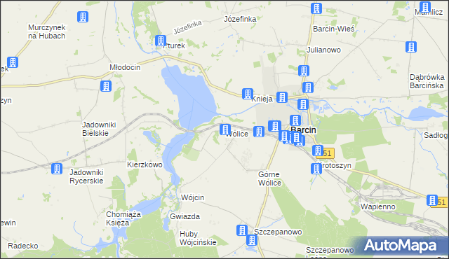 mapa Wolice, Wolice na mapie Targeo