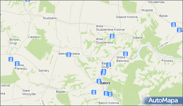 mapa Wólka Batorska-Kolonia, Wólka Batorska-Kolonia na mapie Targeo