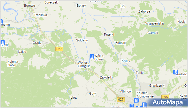 mapa Wólka Dolna, Wólka Dolna na mapie Targeo