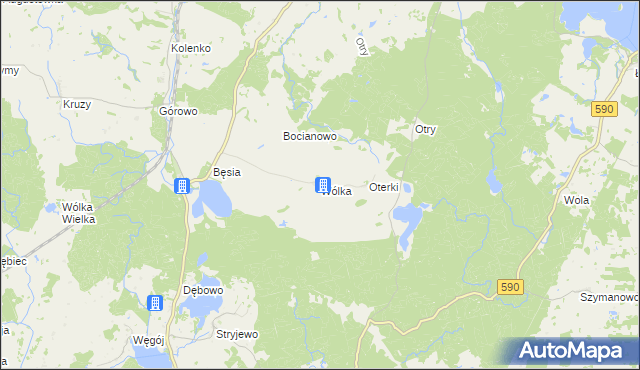 mapa Wólka gmina Kolno, Wólka gmina Kolno na mapie Targeo