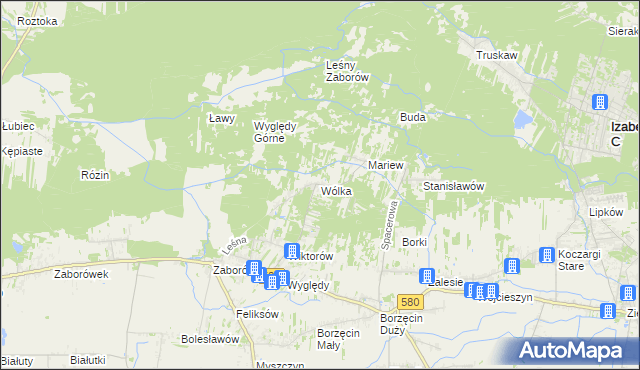 mapa Wólka gmina Leszno, Wólka gmina Leszno na mapie Targeo