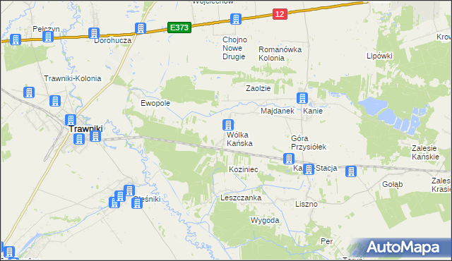 mapa Wólka Kańska, Wólka Kańska na mapie Targeo