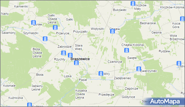 mapa Wólka Klonowska, Wólka Klonowska na mapie Targeo