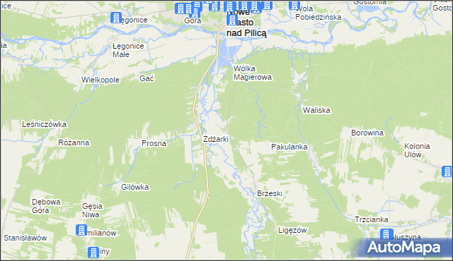 mapa Wólka Ligęzowska, Wólka Ligęzowska na mapie Targeo