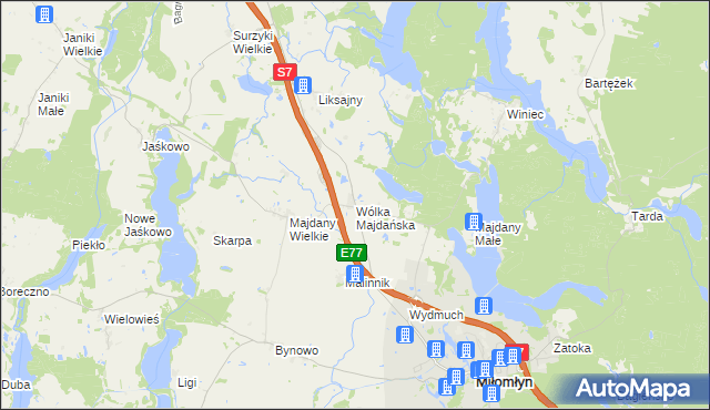 mapa Wólka Majdańska, Wólka Majdańska na mapie Targeo