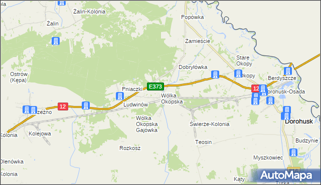 mapa Wólka Okopska, Wólka Okopska na mapie Targeo