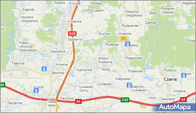 mapa Wólka Podleśna, Wólka Podleśna na mapie Targeo