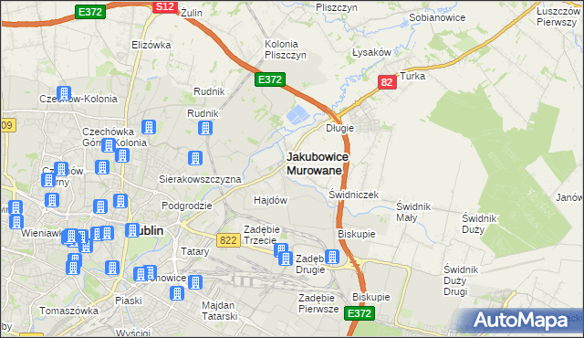 mapa Wólka powiat lubelski, Wólka powiat lubelski na mapie Targeo