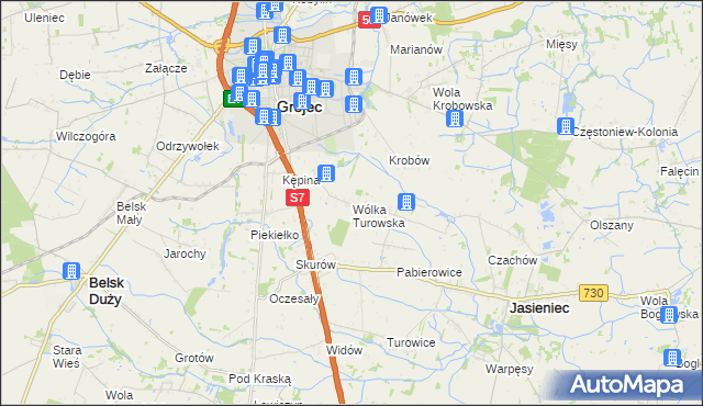 mapa Wólka Turowska, Wólka Turowska na mapie Targeo