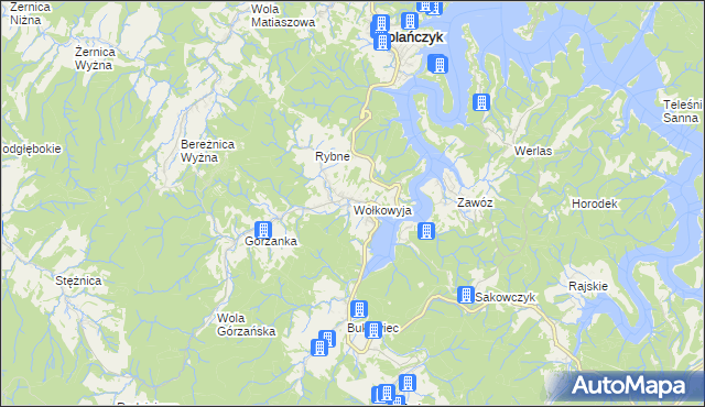 mapa Wołkowyja, Wołkowyja na mapie Targeo