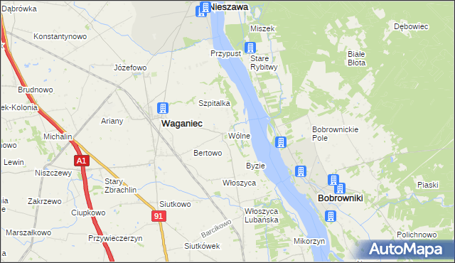 mapa Wólne, Wólne na mapie Targeo