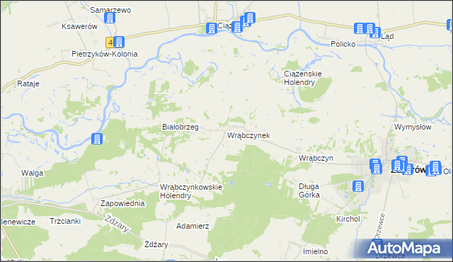 mapa Wrąbczynek, Wrąbczynek na mapie Targeo