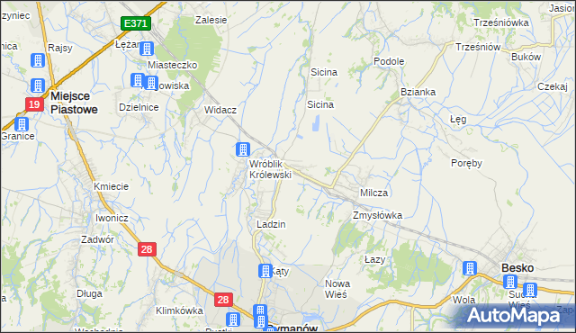 mapa Wróblik Szlachecki, Wróblik Szlachecki na mapie Targeo