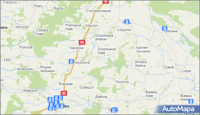 mapa Wrząca Śląska, Wrząca Śląska na mapie Targeo