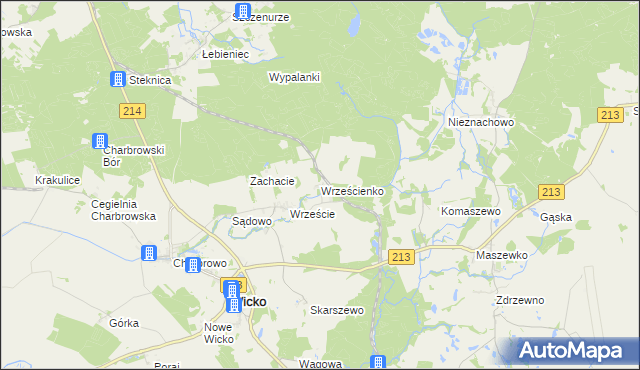 mapa Wrześcienko, Wrześcienko na mapie Targeo