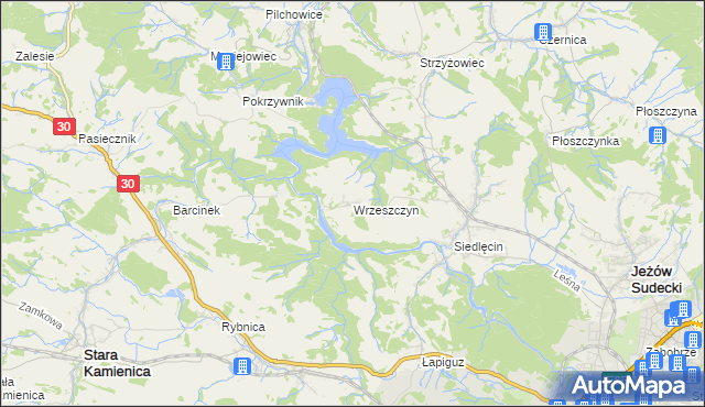 mapa Wrzeszczyn, Wrzeszczyn na mapie Targeo