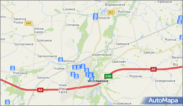 mapa Wszemiłowice, Wszemiłowice na mapie Targeo