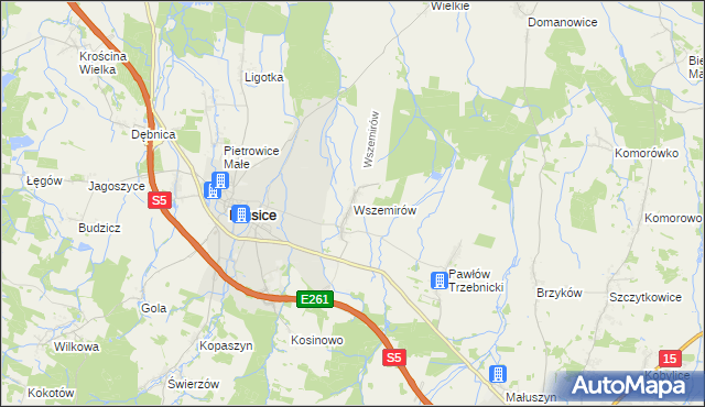 mapa Wszemirów, Wszemirów na mapie Targeo