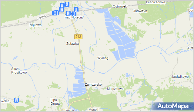 mapa Wyciąg, Wyciąg na mapie Targeo