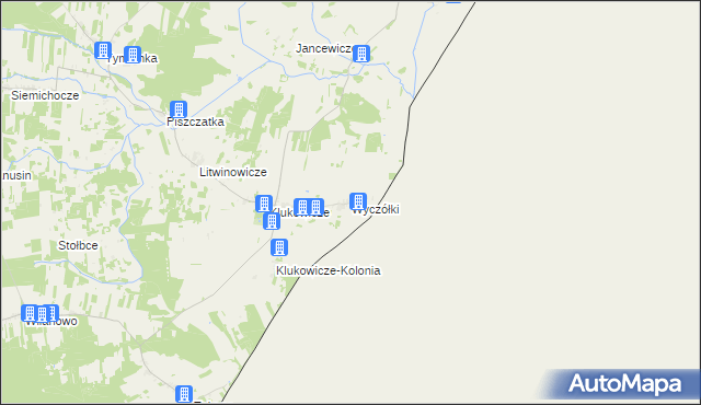 mapa Wyczółki gmina Nurzec-Stacja, Wyczółki gmina Nurzec-Stacja na mapie Targeo