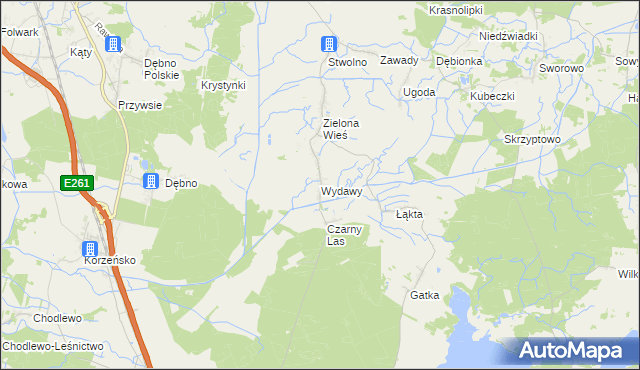 mapa Wydawy gmina Rawicz, Wydawy gmina Rawicz na mapie Targeo