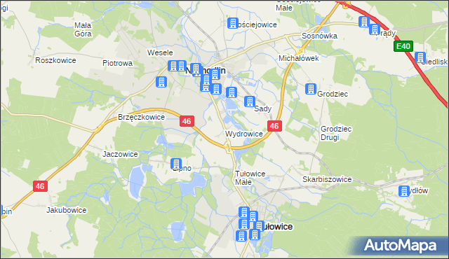 mapa Wydrowice gmina Niemodlin, Wydrowice gmina Niemodlin na mapie Targeo