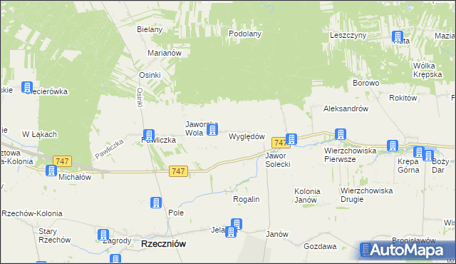 mapa Wyględów, Wyględów na mapie Targeo