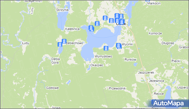 mapa Wymysłowo gmina Osiek, Wymysłowo gmina Osiek na mapie Targeo