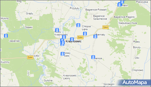 mapa Wymysły gmina Krasnosielc, Wymysły gmina Krasnosielc na mapie Targeo