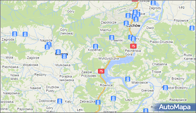 mapa Wytrzyszczka, Wytrzyszczka na mapie Targeo