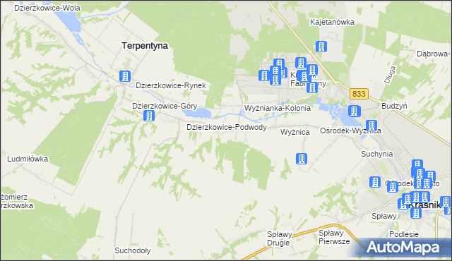 mapa Wyżnianka, Wyżnianka na mapie Targeo