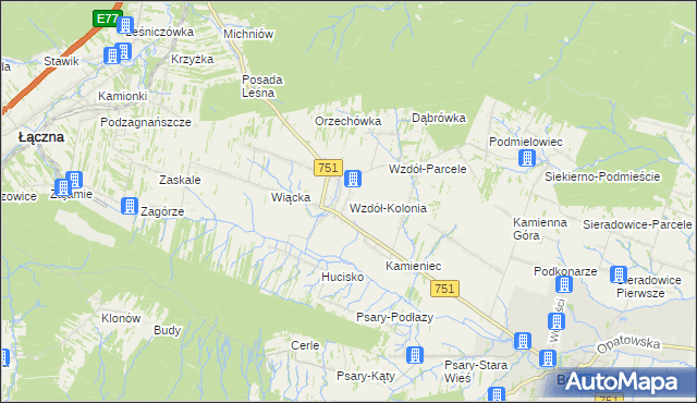 mapa Wzdół-Kolonia, Wzdół-Kolonia na mapie Targeo