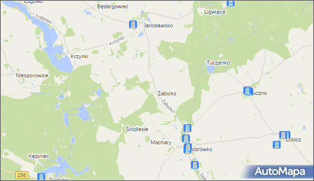 mapa Żabicko, Żabicko na mapie Targeo
