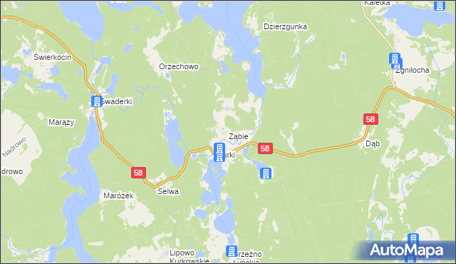 mapa Ząbie, Ząbie na mapie Targeo