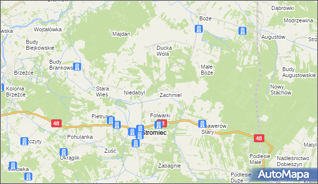 mapa Zachmiel, Zachmiel na mapie Targeo