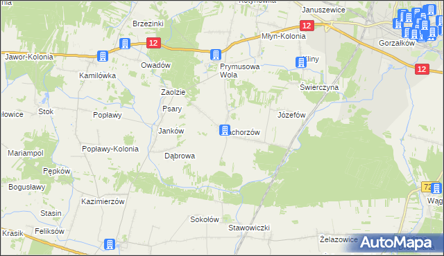 mapa Zachorzów, Zachorzów na mapie Targeo