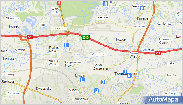 mapa Zaczernie, Zaczernie na mapie Targeo