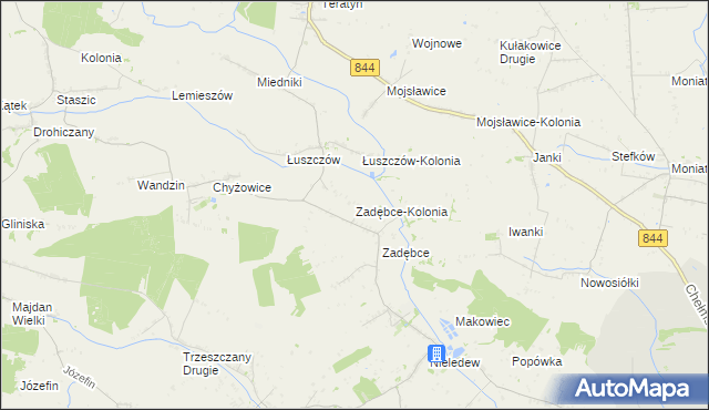 mapa Zadębce-Kolonia, Zadębce-Kolonia na mapie Targeo