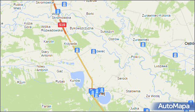 mapa Zagrody Łukówieckie, Zagrody Łukówieckie na mapie Targeo